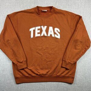 Vintage Texas Section 101 by Majestic NCAA Sweatshirt Men XL Orange Stitched